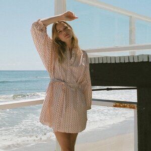 DÔEN Opal Mini Dress Marigold Meadow Print Size Medium